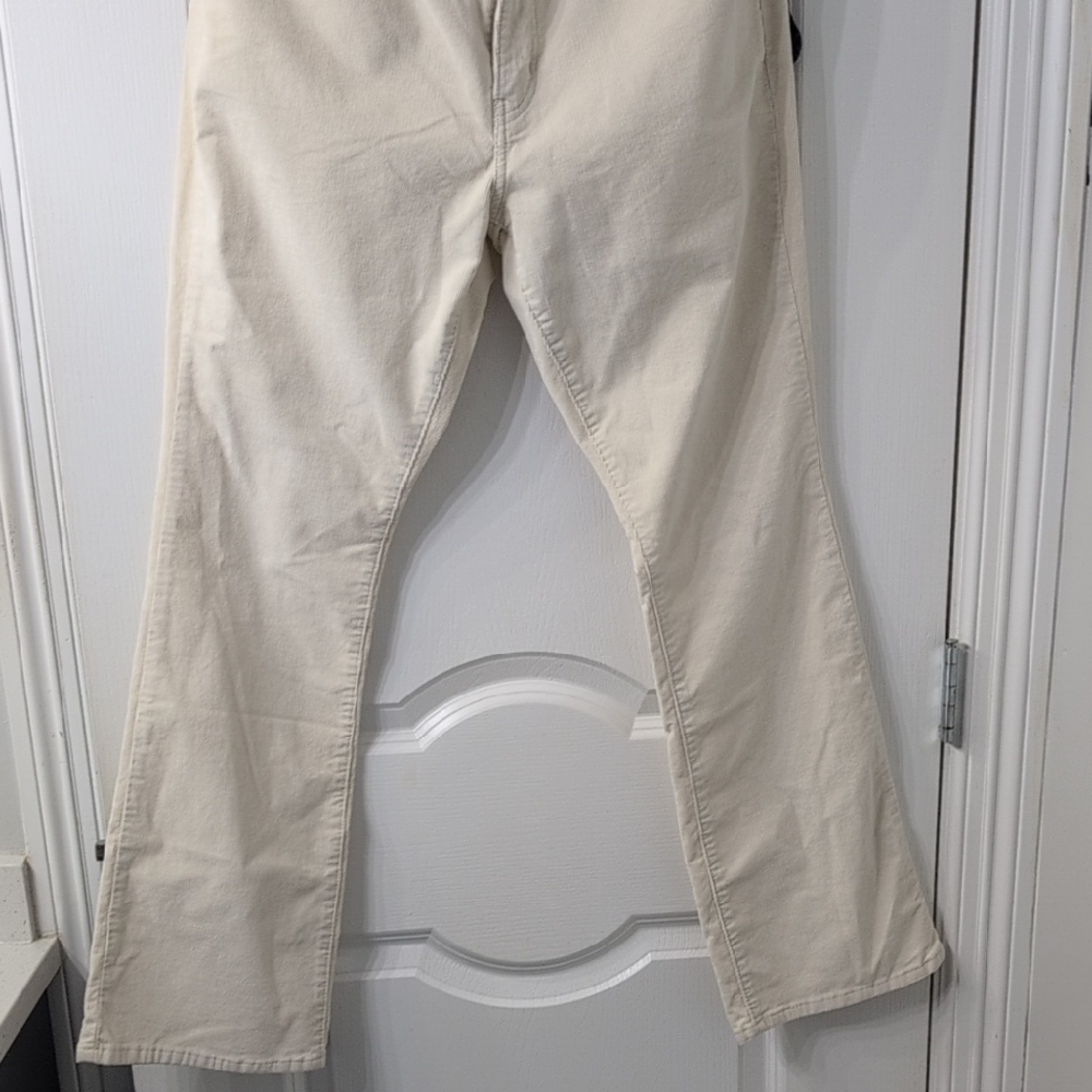 Levi's Cream High-Rise Bootcut Flare Corduroy Jeans